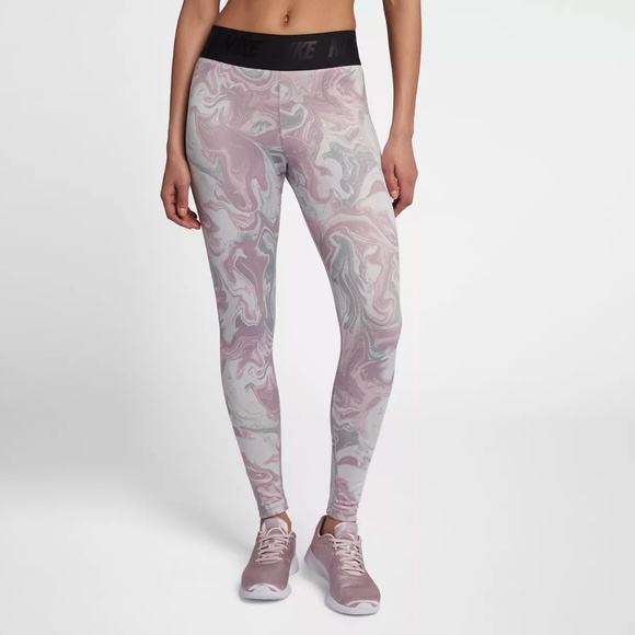 Nike Pink and White Swirl Leggings - Picture 7 of 7